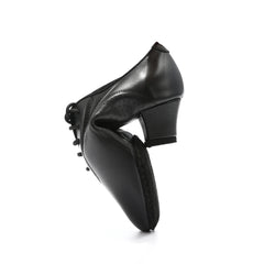 1002-L WOMEN BALLROOM PRACTICE SHOES IN LEATHER W/ LATEX PADDING BY LIBERTY DANCE